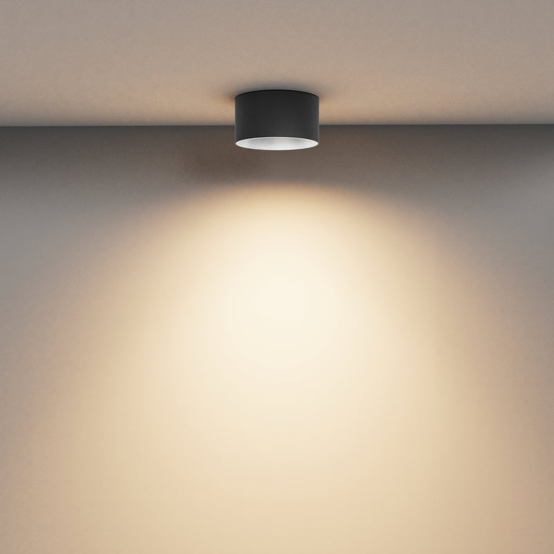 Maytoni Vega 1L ceiling spotlight, black LED D 14cm