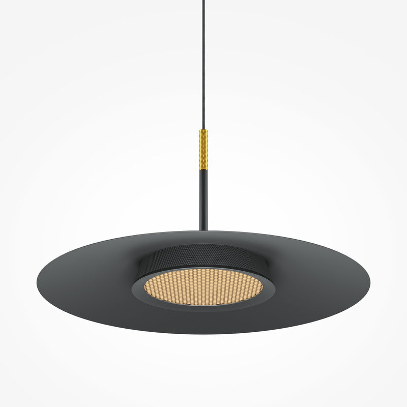 Maytoni El 1L pendant lamp, black LED D 35cm