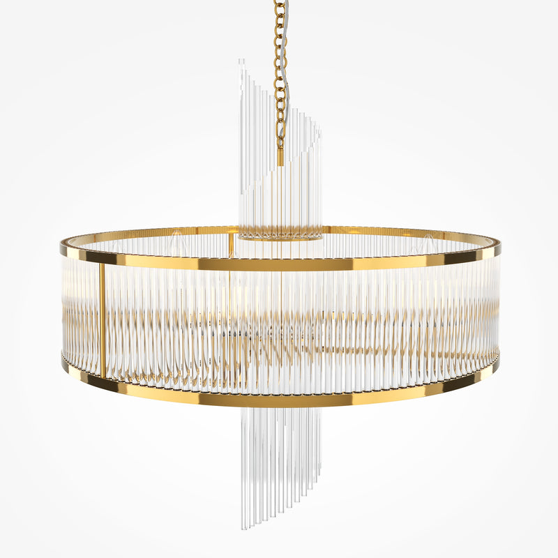 Maytoni Frame 6L chandelier, gold E14 D 58cm