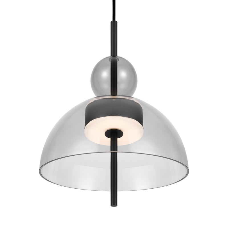 Maytoni Bangkok 1L pendant lamp, black LED D 25cm