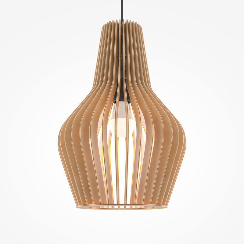 Maytoni Roots 1L pendant lamp, black E27 D 30cm