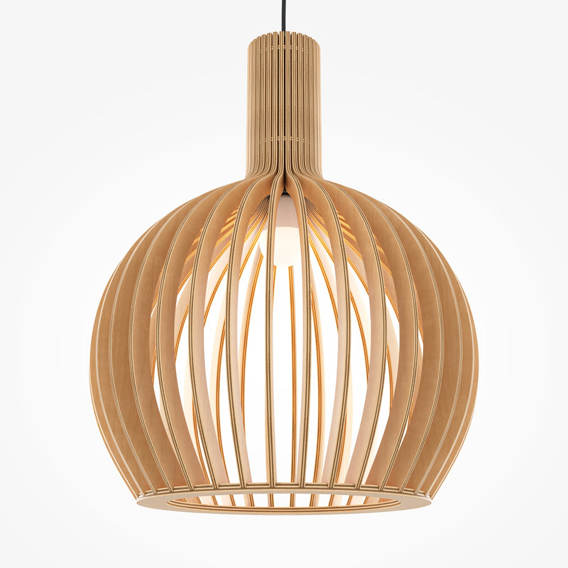 Maytoni Roots 1L pendant lamp, black E27 D 45cm