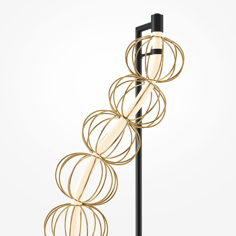 Lampada da terra Maytoni Golden Cage 1L, LED oro H 154,7 cm