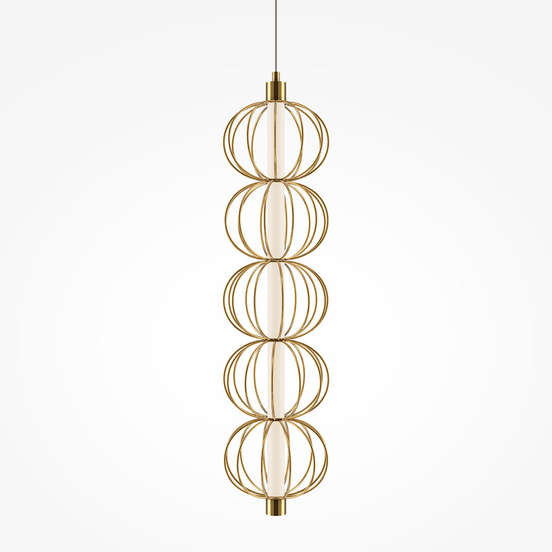 Lampada a sospensione Maytoni Golden Cage 1L, LED oro D 13,9 cm