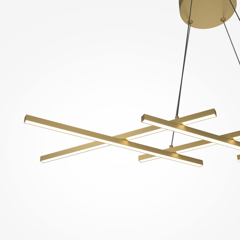 Maytoni Halo 1L linear suspension ceiling lamp, LED H 307cm