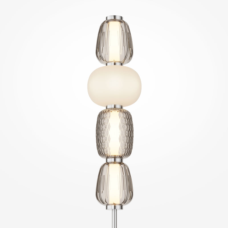 Maytoni Pattern 1L floor lamp, chrome LED D 25cm