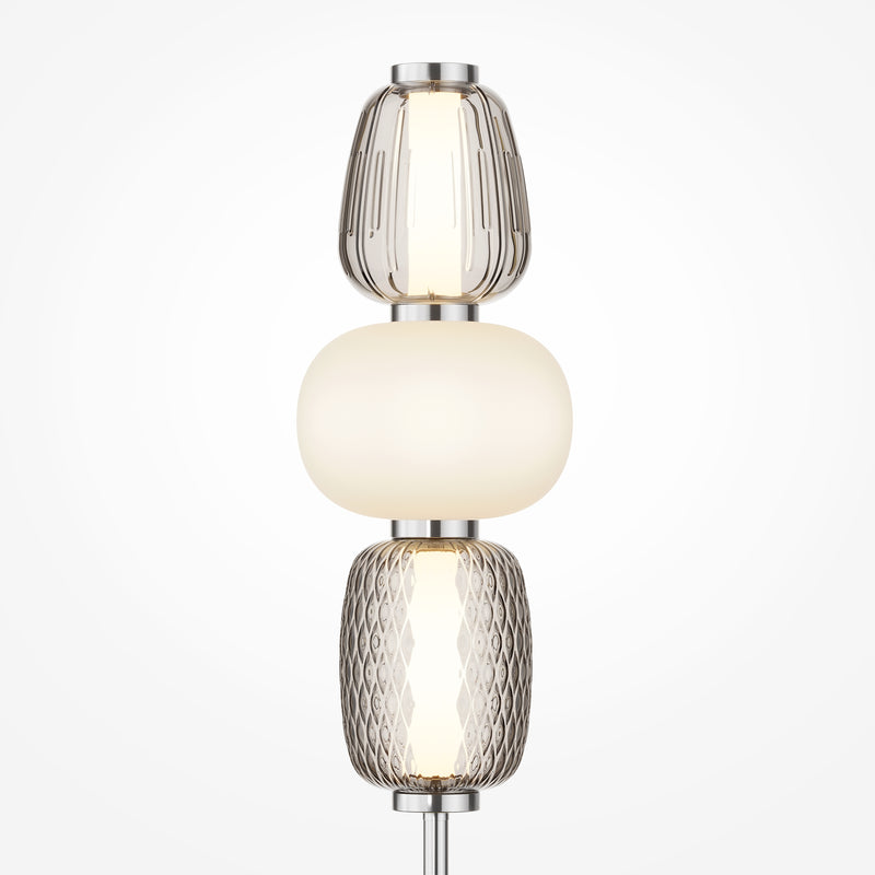 Maytoni Pattern 1L table lamp, chrome LED D 18cm