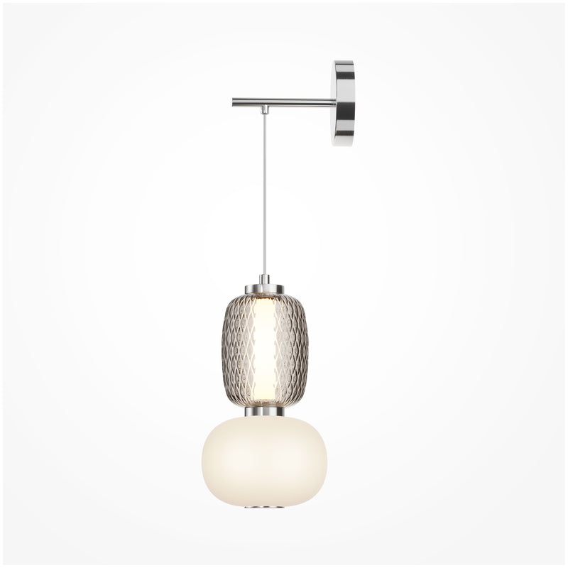 Maytoni Pattern 1L wall sconce lamp, chrome LED H 31.9cm