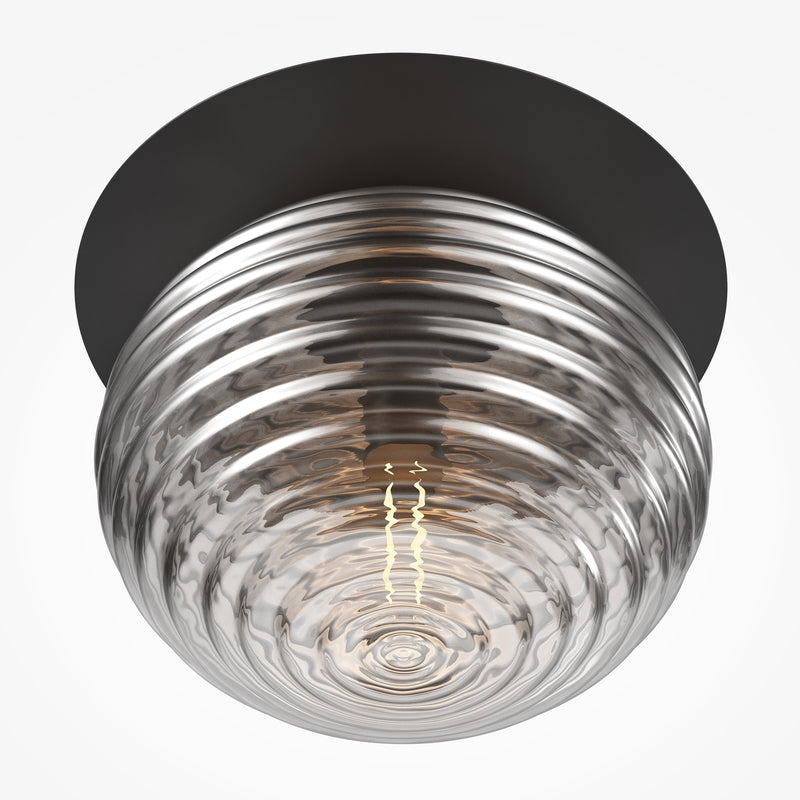 Maytoni Reels 1L plafondlamp, zwart E27 D 35cm