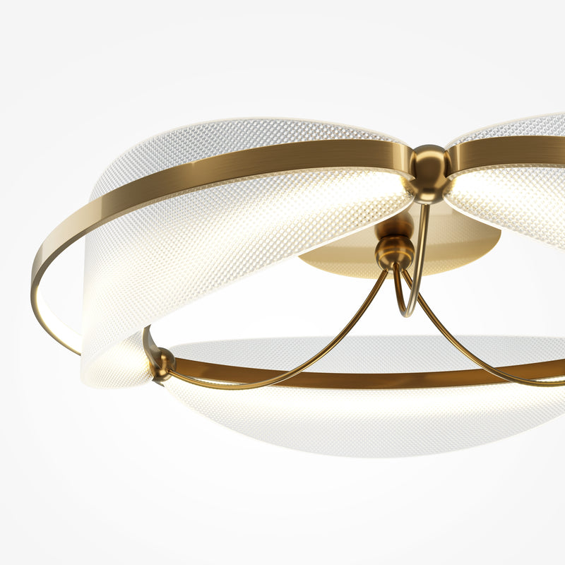 Maytoni Breeze 1L ceiling lamp, brass LED D 60cm