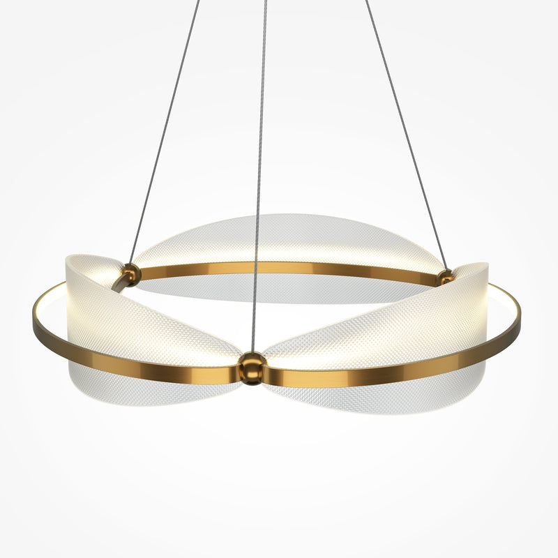 Maytoni Breeze 1L pendant lamp, brass LED D 60cm