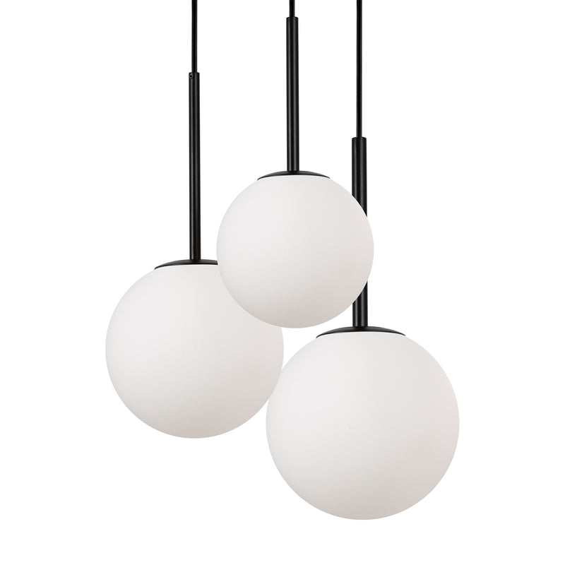 Maytoni Basic form 3L pendant lamp, black E14 D 40cm