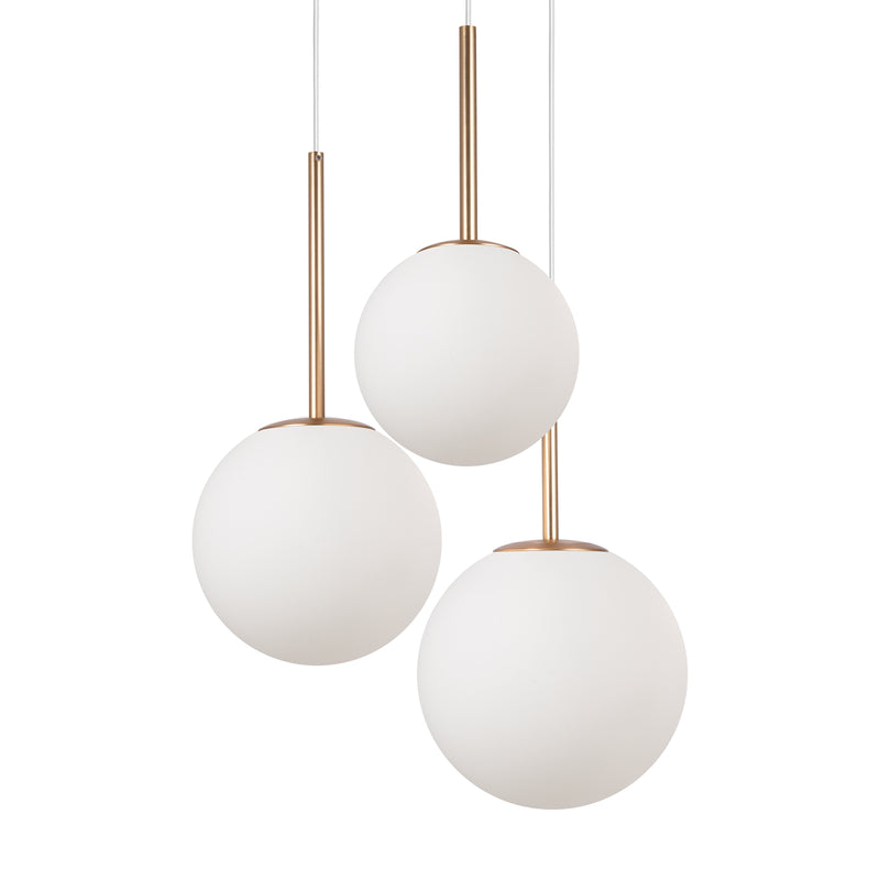 Maytoni Basisvorm 3L hanglamp, goud E14 D 40cm