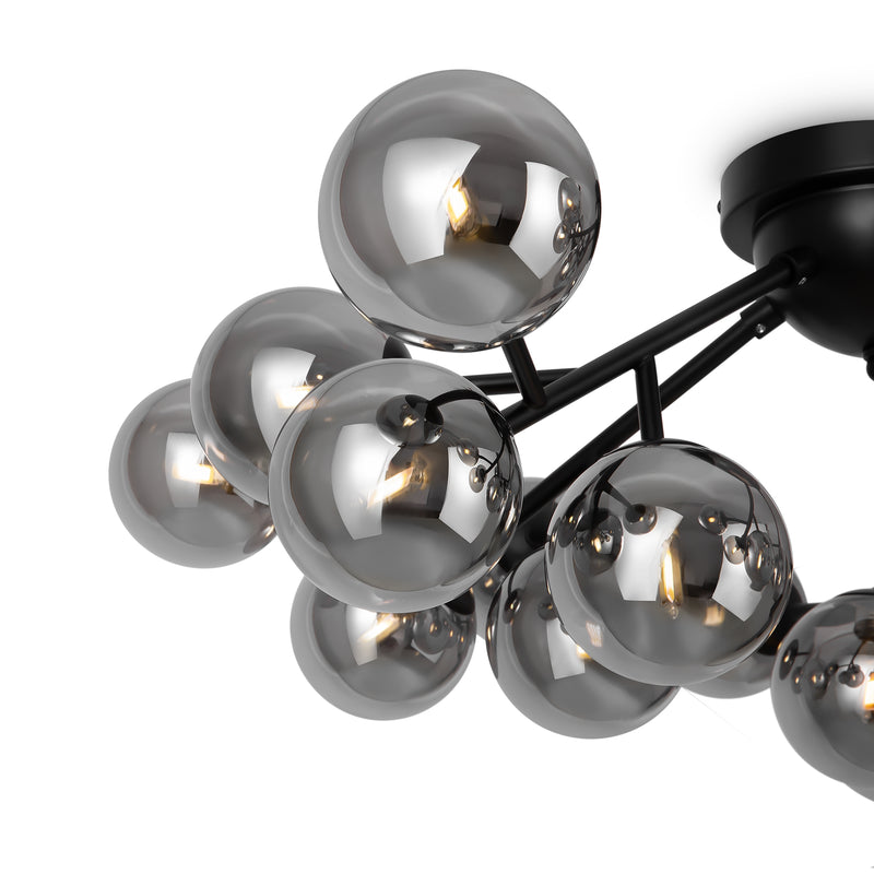 Maytoni Dallas 20L plafondlamp, zwart G9 D 75cm