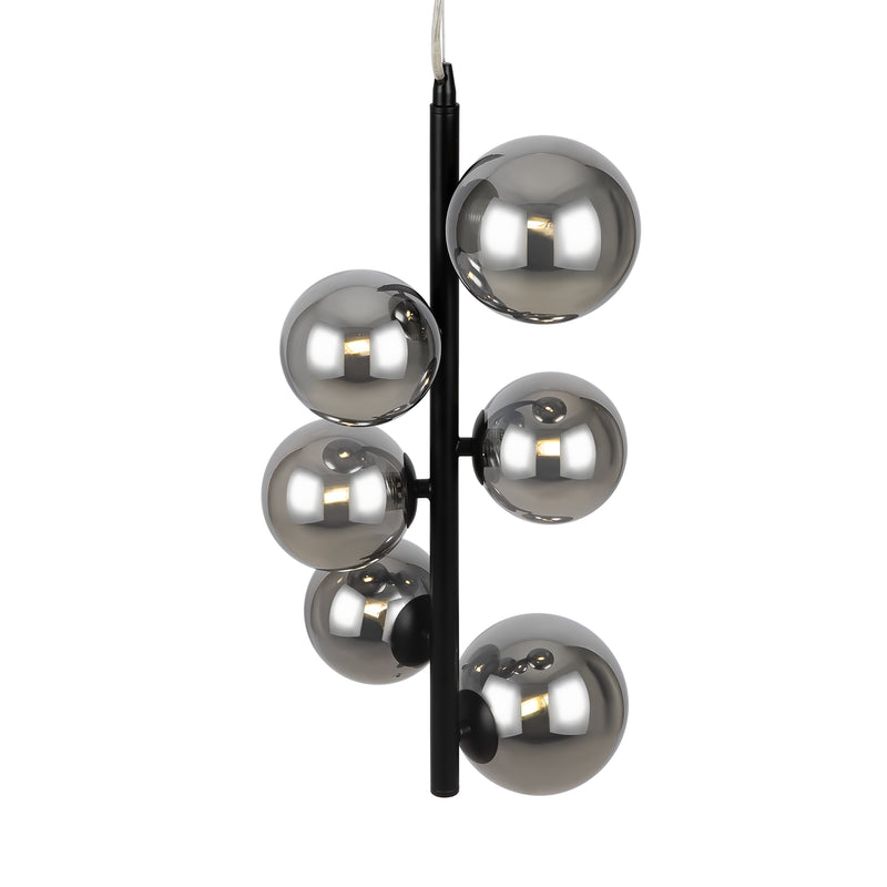 Maytoni Dallas 6L pendant lamp, black G9 D 29cm