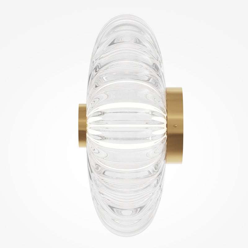 Maytoni Amulet 1L washer sconce lamp, gold LED D 35cm