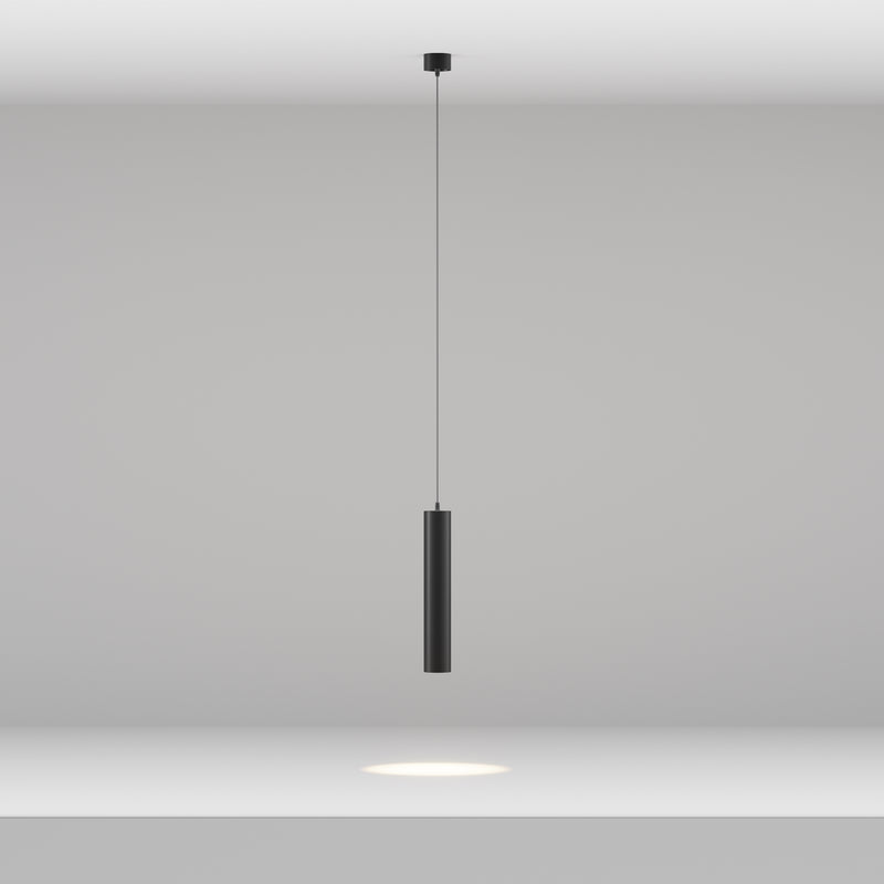 Maytoni Focus LED 1L ceiling pendant spotlight, black LED D 5.2cm