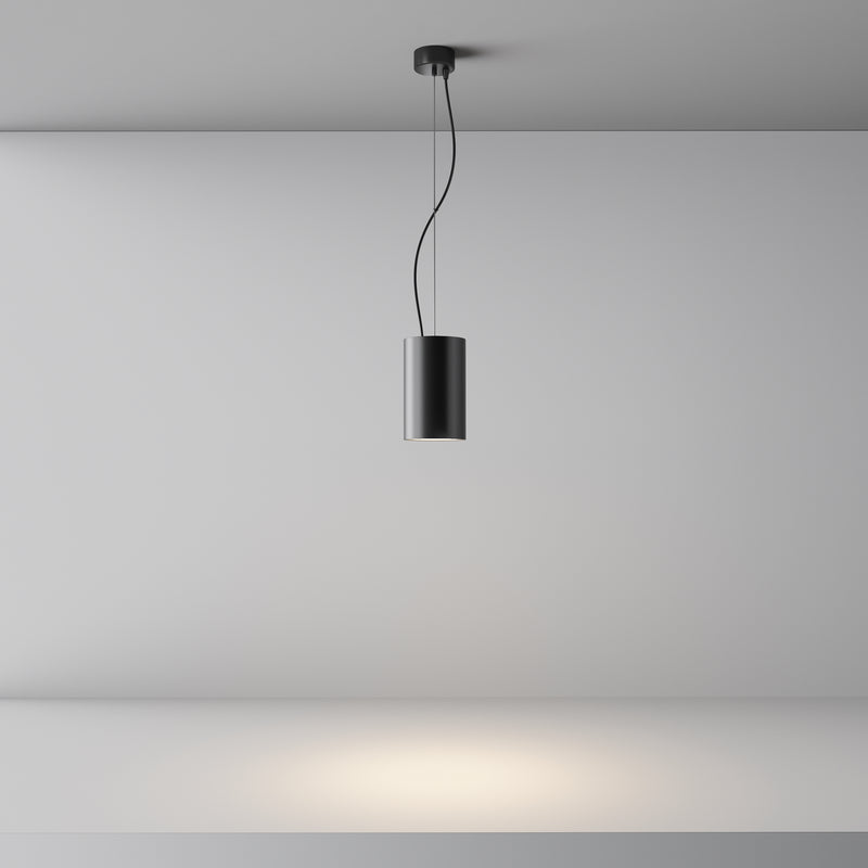 Maytoni Efir 1L pendant lamp, black LED D 10.5cm