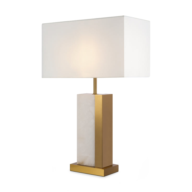 Maytoni Bianco 1L table lamp, brass E27 D 45cm