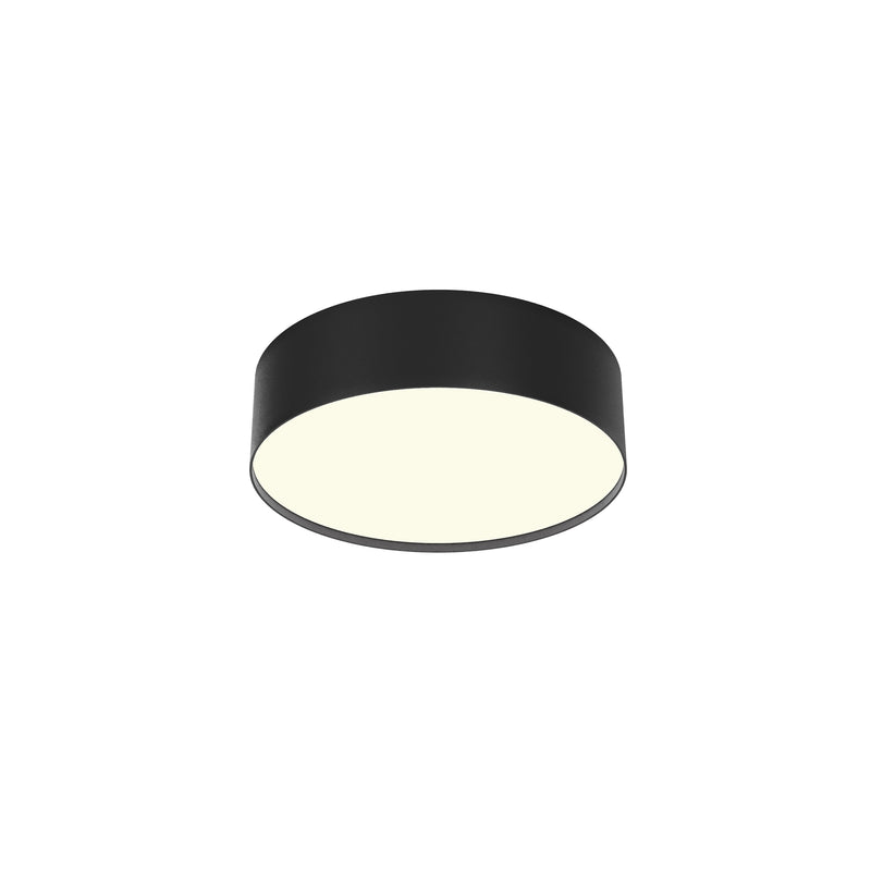 Maytoni Zon 1L flush mount ceiling lamp, black LED D 22cm