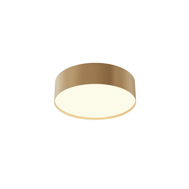 Maytoni Zon 1L flush mount ceiling lamp, matt gold LED D 22cm