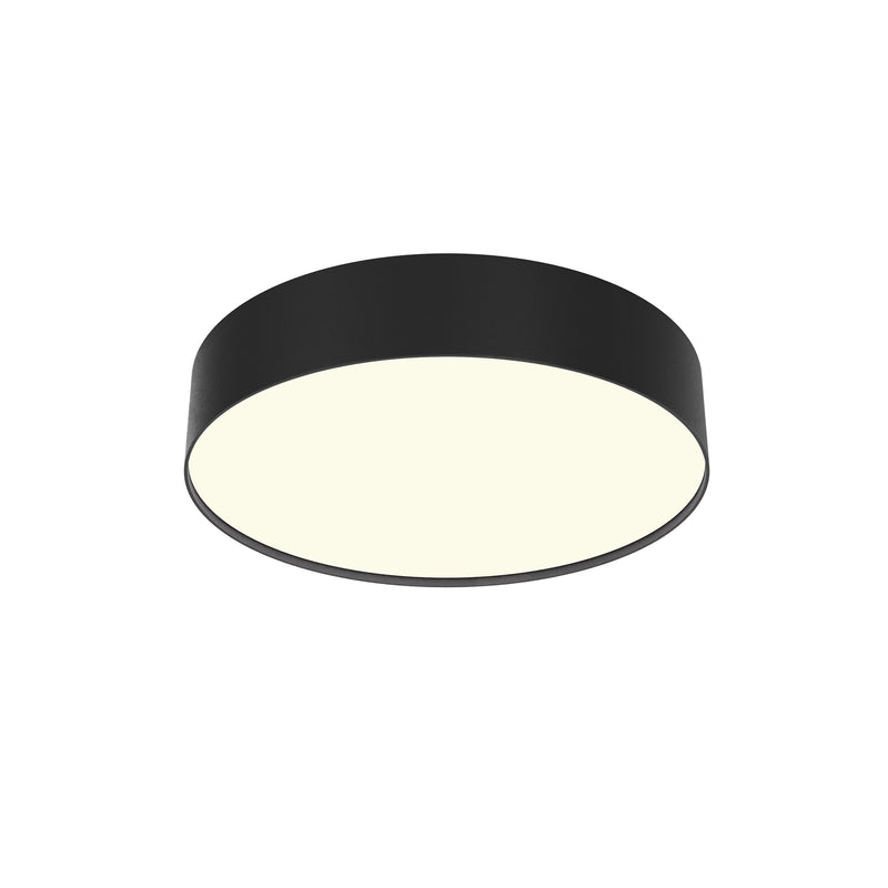 Maytoni Zon 1L flush mount ceiling lamp, black LED D 30cm