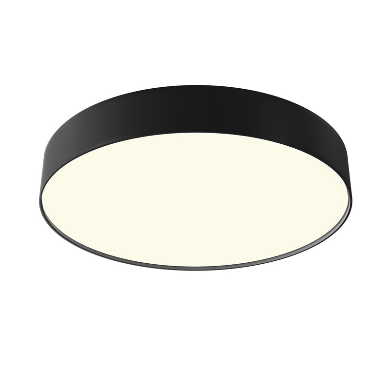 Maytoni Zon 1L flush mount ceiling lamp, black LED D 40cm