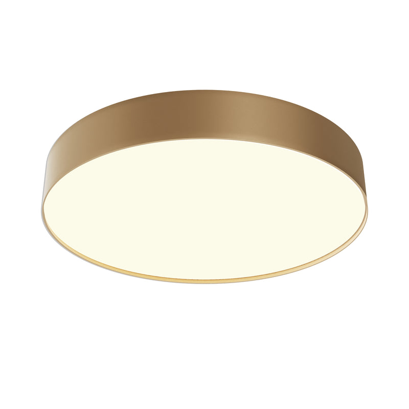 Maytoni Zon 1L flush mount ceiling lamp, matt gold LED D 40cm