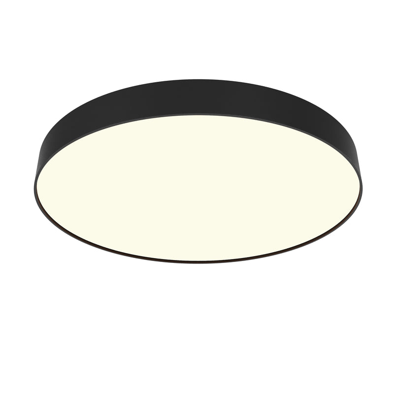 Maytoni Zon 1L flush mount ceiling lamp, black LED D 60cm