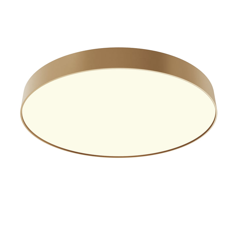 Maytoni Zon 1L flush mount ceiling lamp, matt gold LED D 60cm