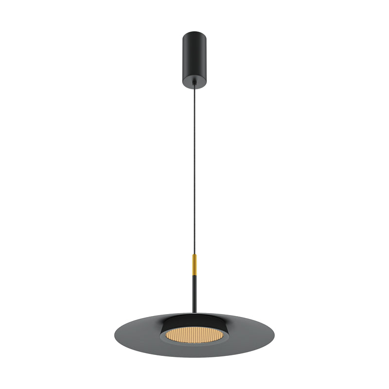 Maytoni El 1L pendant lamp, black LED D 35cm