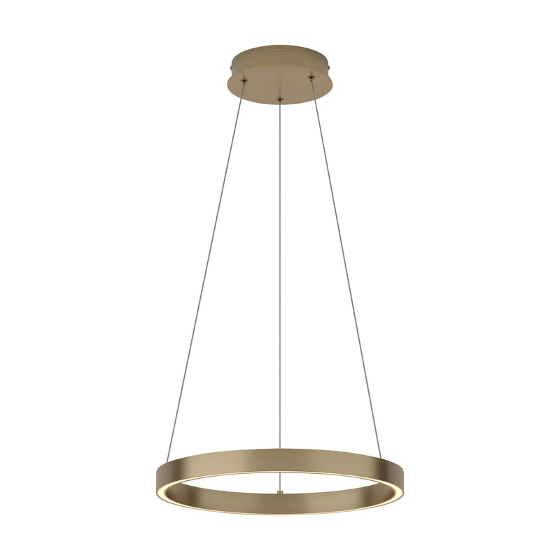 Maytoni Rim 1L pendant lamp, brass LED D 40cm