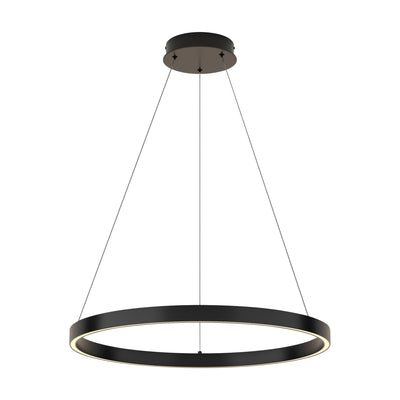 Maytoni Rim 1L pendant lamp, black LED D 60cm