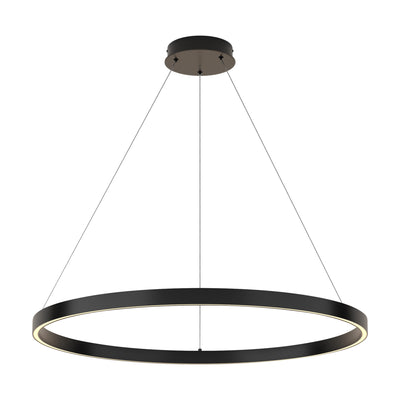 Maytoni Rim 1L pendant lamp, black LED D 80cm