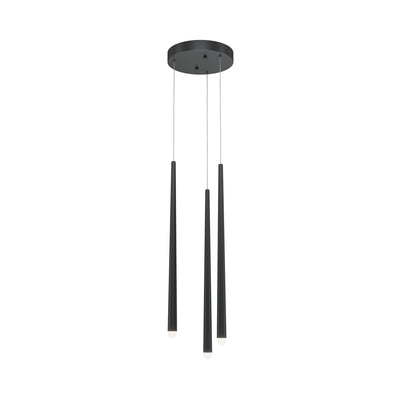 Maytoni Cascade 1L pendant lamp, black LED D 26cm