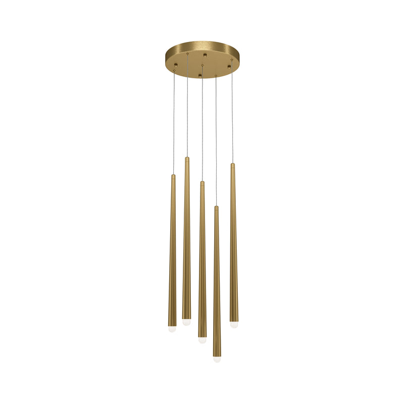 Maytoni Cascade 1L pendant lamp, brass LED D 32cm