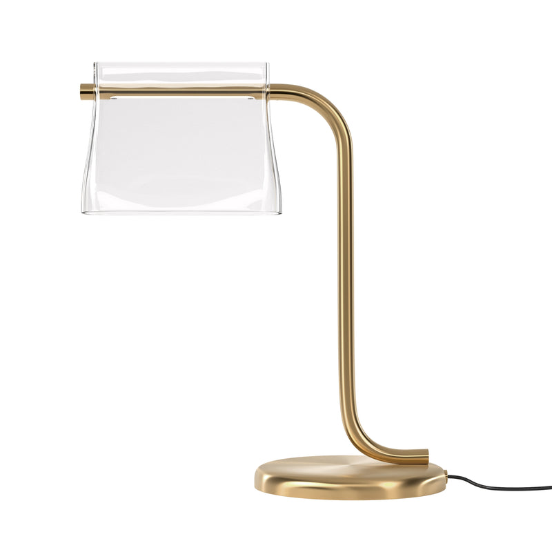 Maytoni Cabaret 1L table lamp, brass LED H 48.5cm