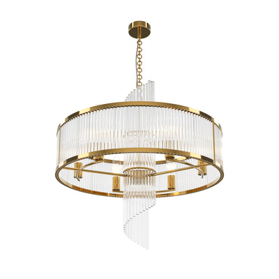 Maytoni Frame 6L chandelier, gold E14 D 58cm