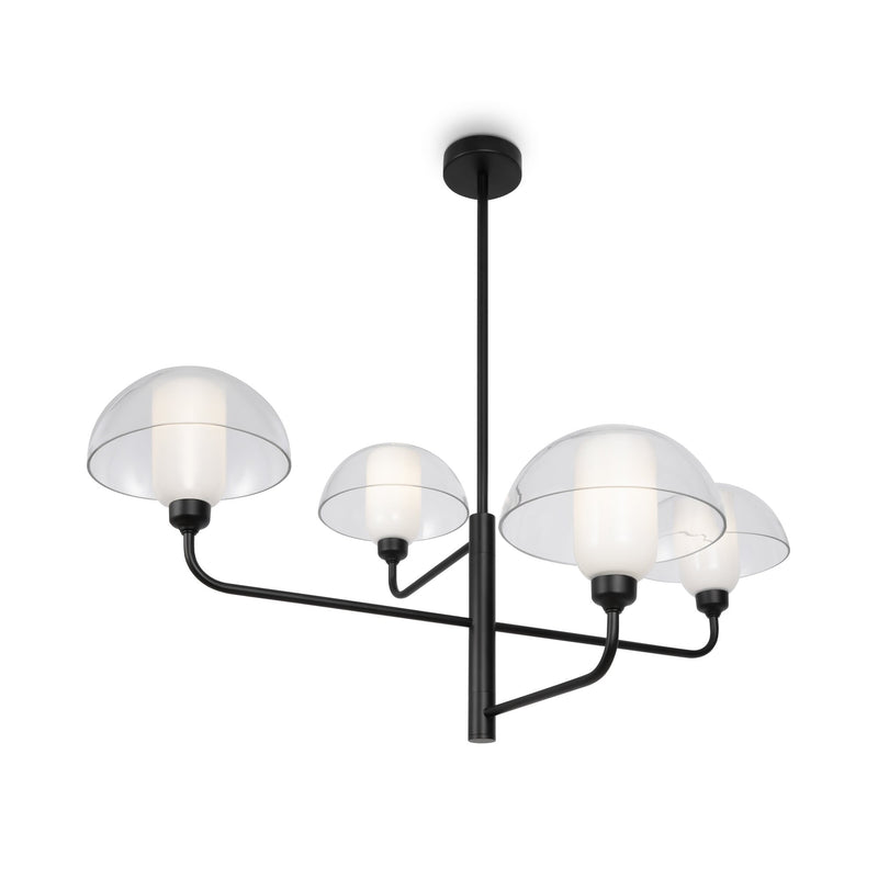 Maytoni Memory 4L chandelier, black E14 H 77.5cm