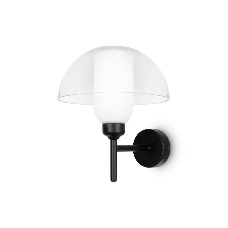 Maytoni Memory 1L wall sconce lamp, black E14 D 22cm