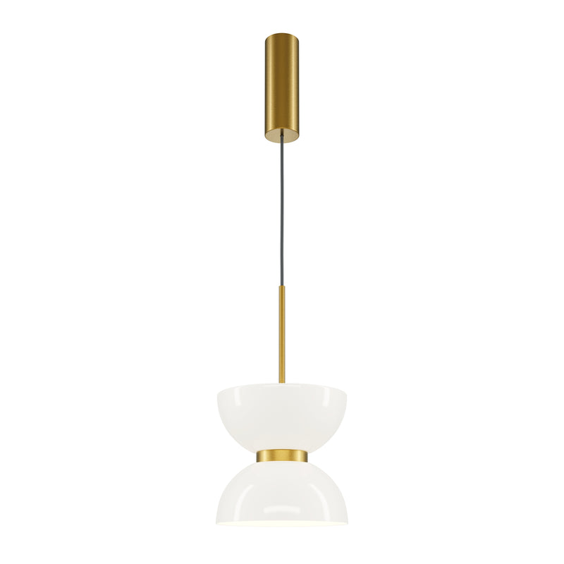 Maytoni Kyoto 1L pendant lamp, gold LED D 22cm