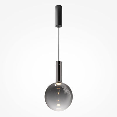 Maytoni Nebula 1L pendant lamp, black LED D 25cm