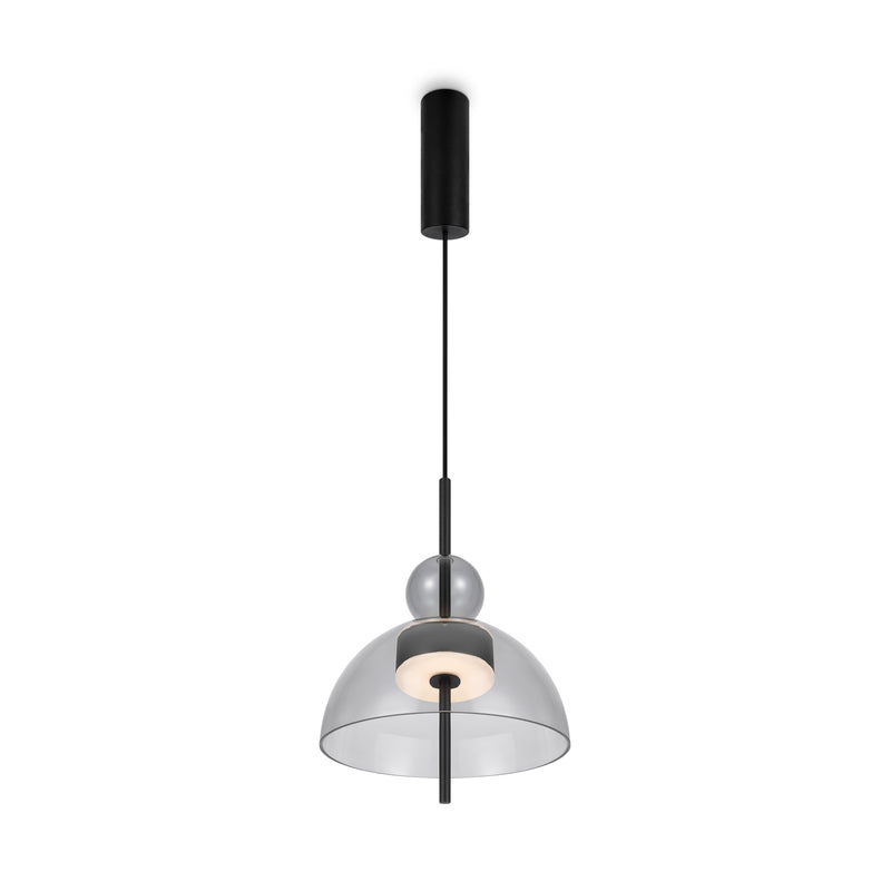 Maytoni Bangkok 1L pendant lamp, black LED D 25cm