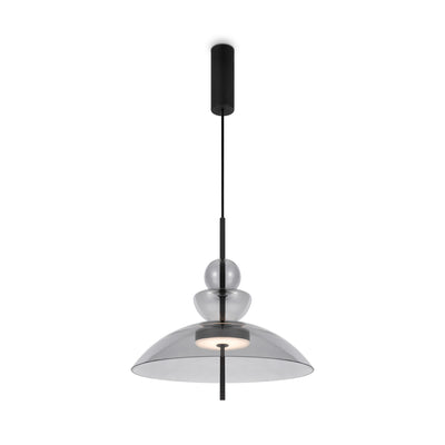 Maytoni Bangkok 1L pendant lamp, black LED D 40cm