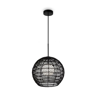 Maytoni Cane 1L pendant lamp, black G9 D 30cm