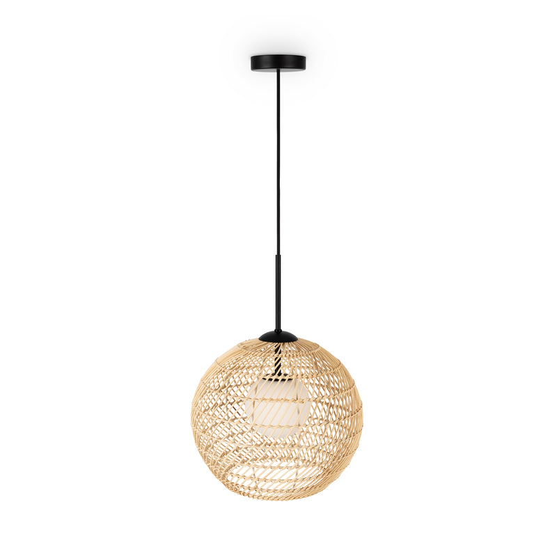 Maytoni Cane 1L pendant lamp, black G9 D 30cm