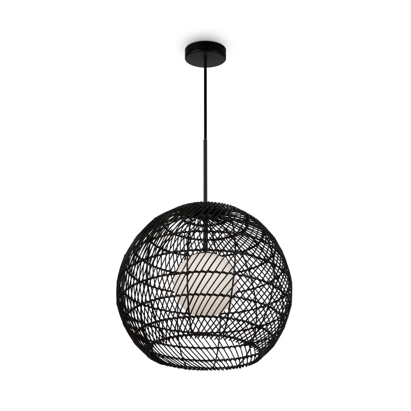 Maytoni Cane 1L pendant lamp, black G9 D 40cm