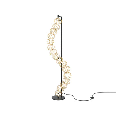 Maytoni Golden Cage 1L floor lamp, gold LED H 154.7cm