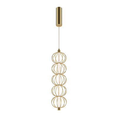 Maytoni Golden Cage 1L pendant lamp, gold LED D 13.9cm