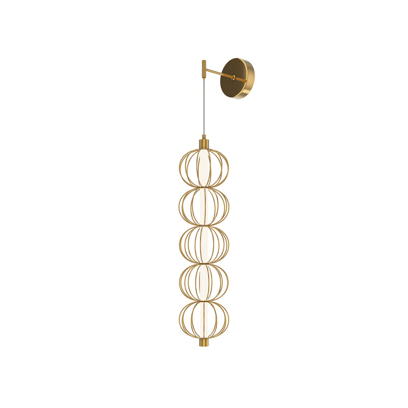 Maytoni Golden Cage 1L wall sconce lamp, gold LED H 218.8cm